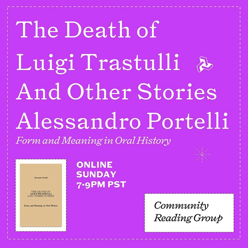 The Death of Luigi Trastulli and Other Stories flyer